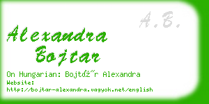 alexandra bojtar business card